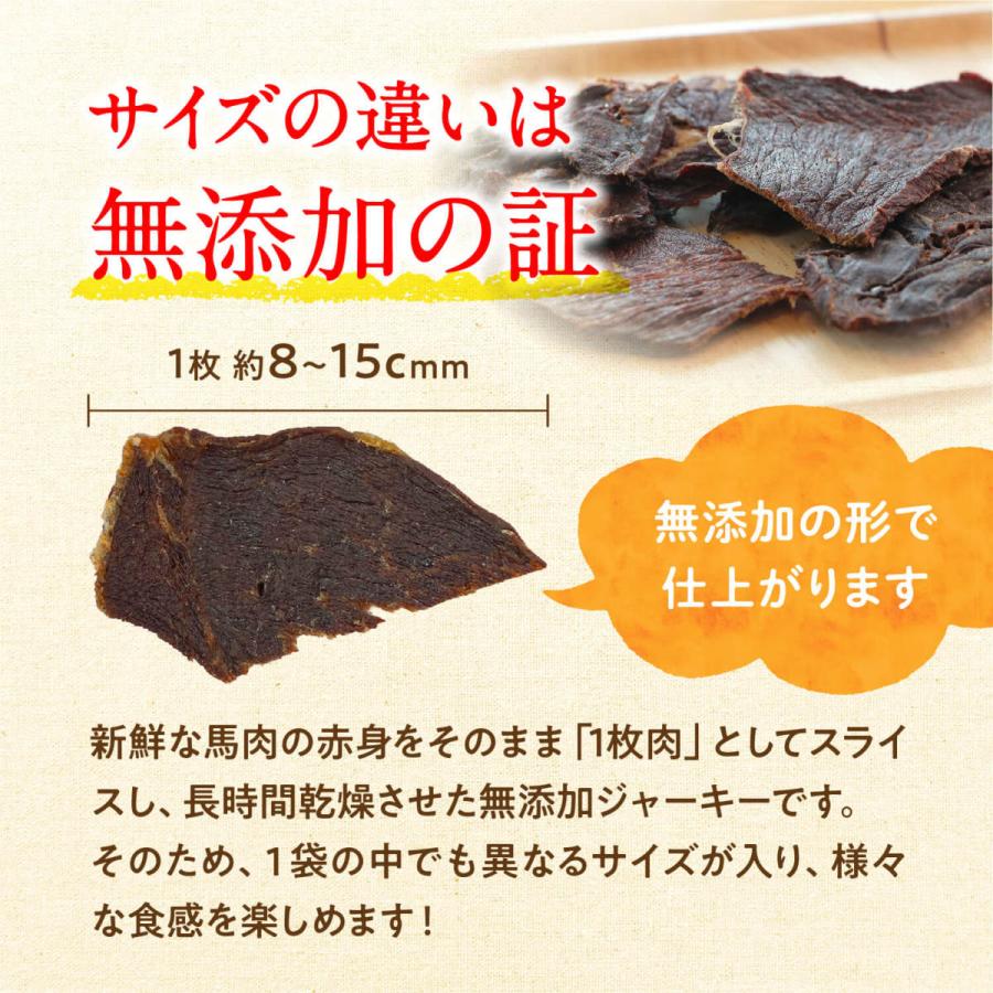 犬 アレルギー おやつ 無添加 国産 馬肉 ヘルシー ジャーキー (40g×3袋) 馬肉100% シニア 熊本 馬刺し 公式 低カロリー 送料無料｜kenko-dog｜07