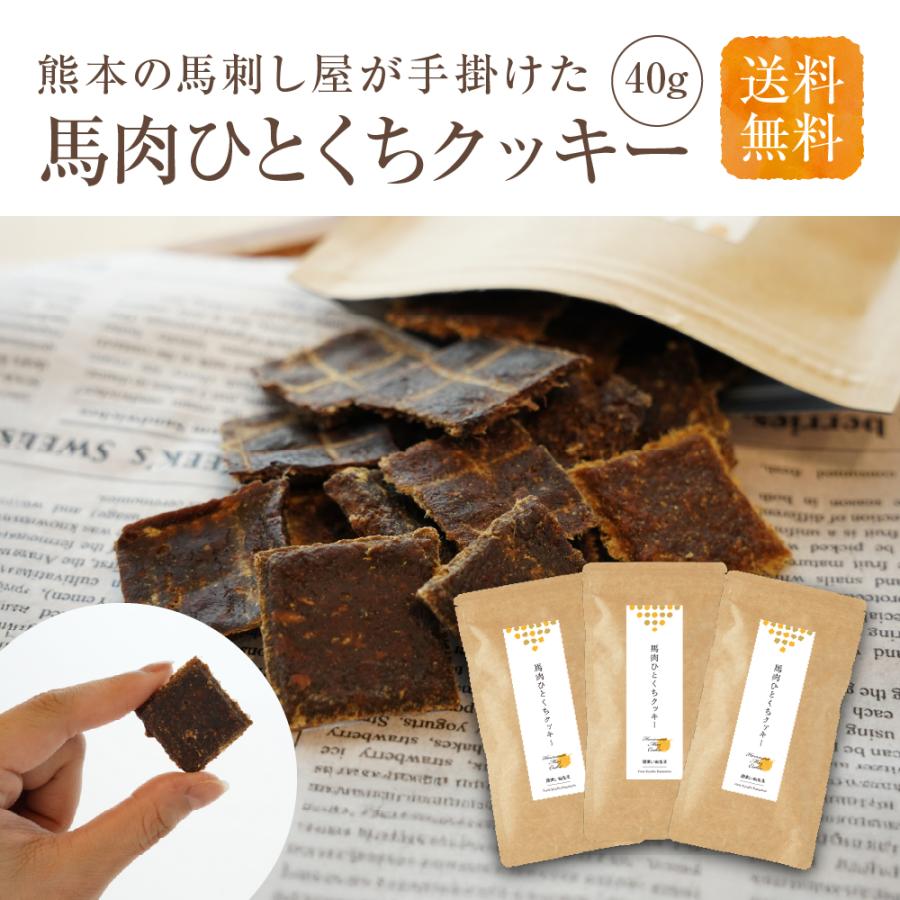 健康いぬ生活 犬 クッキー 無添加 おやつ 馬肉 ハーツ 一口 40g×3袋