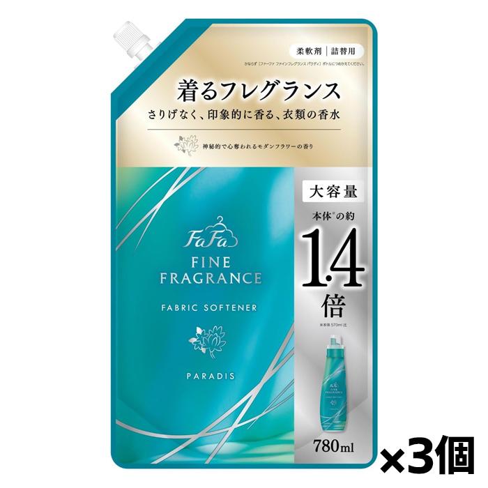 FaFa FINE FRAGRANCE [ファーファ]ファインフレグランス パラディ 詰替え用 モダンフラワーの香り 780mlx3個 (大 ...