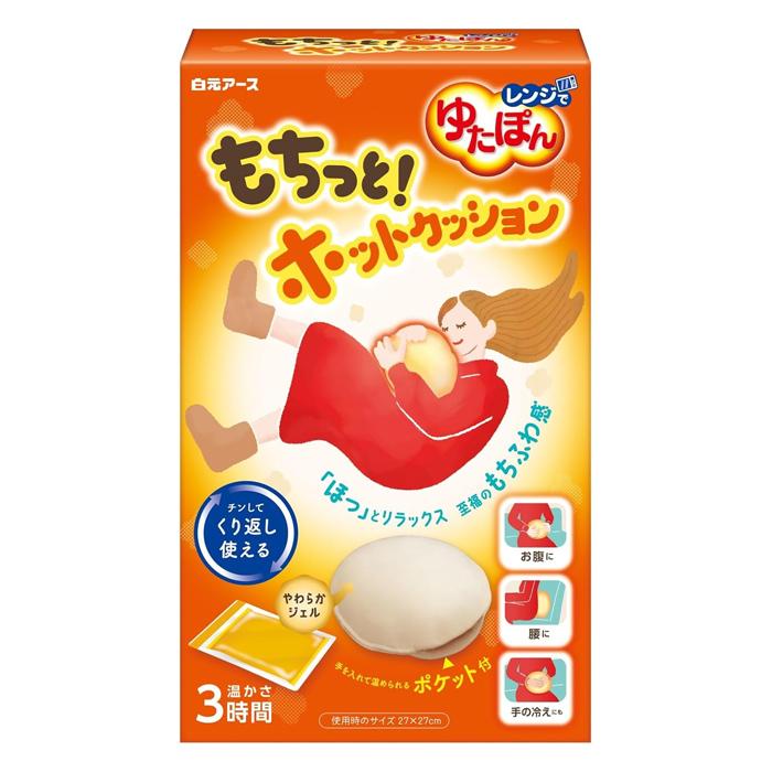白元アース [白元アース]レンジでゆたぽん もちっとホットクッション