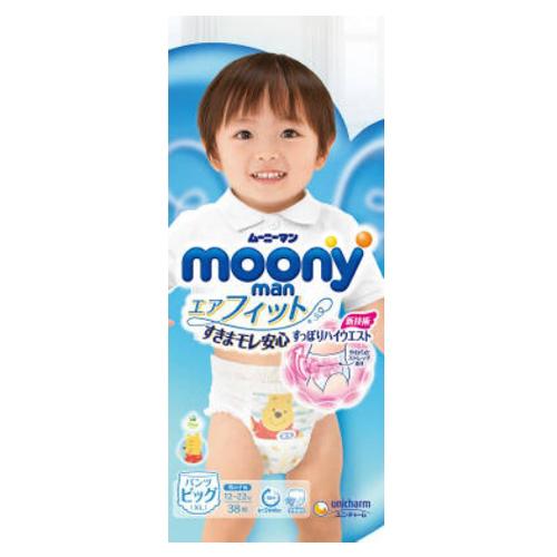 ユニ・チャーム ム―ニ―マン エアフィット 男の子 ビッグ 38枚 紙おむつ