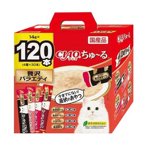 INABA ちゅ〜る CIAO 贅沢バラエティ(14g x120本入り)(キャットフード