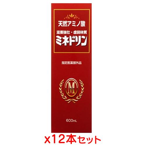 お得なケース販売！ (送料無料/代引き無料) ミネドリン600mL×12本セット (指定医薬部外品) 伊丹製薬 アミノ酸飲料