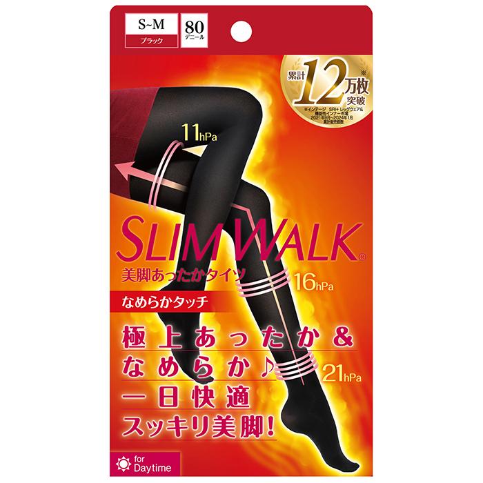 スリムウォーク（SLIM WALK） 美脚あったかタイツ なめらかタッチ S-M