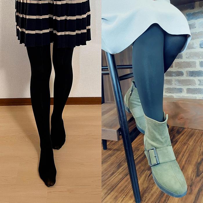 スリムウォーク（SLIM WALK） 美脚あったかタイツ なめらかタッチ S-M