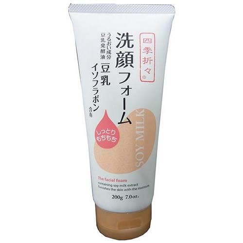 熊野油脂 四季折々 豆乳イソフラボン洗顔フォーム 200g (四季折々