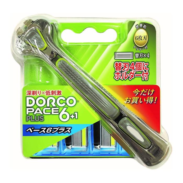 DORCO(ドルコ)ペース6プラス 6枚刃カミソリ 替刃4個入り プラス