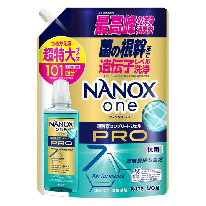 SUPER NANOX [ライオン]NANOX one ナノックスワン PRO つめかえ 超特大 1010g(洗濯用洗剤 液体洗剤 ワンランク ...