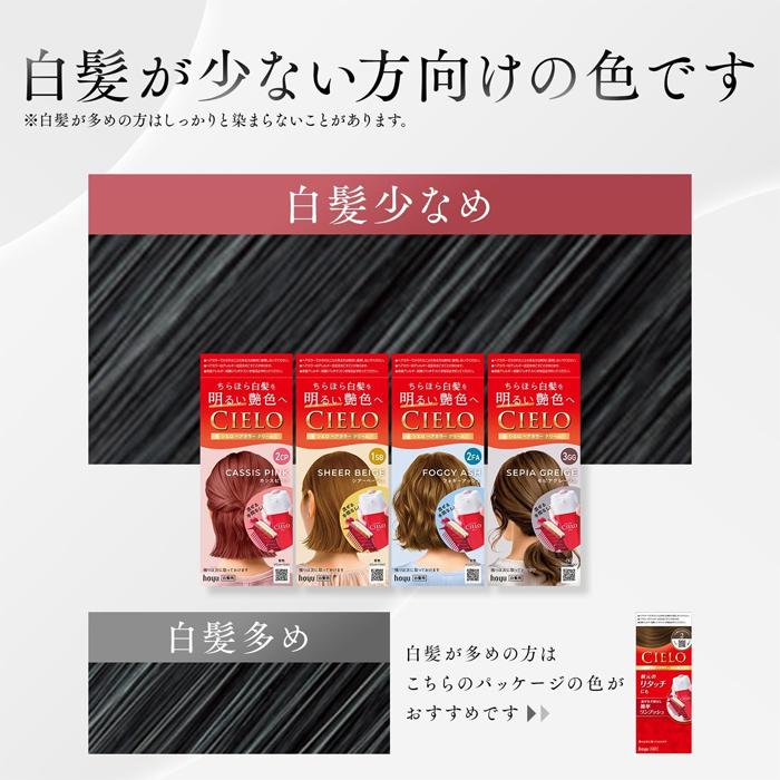 【６個セット】hoyu CIELO 白髪染め Smoky Ash シエロ CIELO（hoyu） シエロ(CIELO) ヘアカラー EX ミルキー 4M モカブラウン