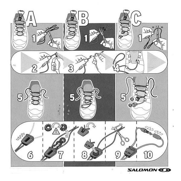 サロモン SALOMON QUICKLACE KIT クイックレースキット 靴ひも シューレース (ゆうパケット配送対象)｜kenko-ex｜03