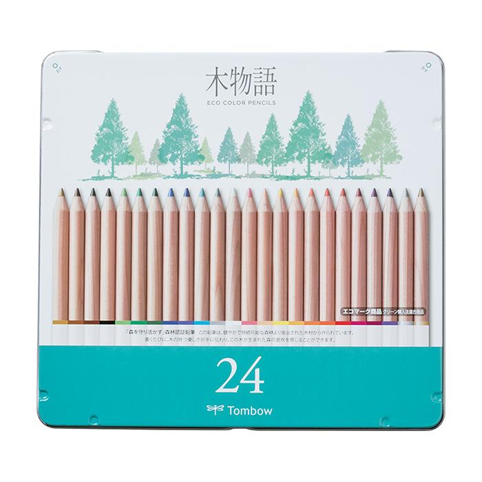 トンボ鉛筆 S木物語 缶入色鉛筆 24色(えんぴつ)[CB-RS24C トンボ鉛筆 S木物語 缶入色鉛筆 24色(えんぴつ)[CB-RS24C