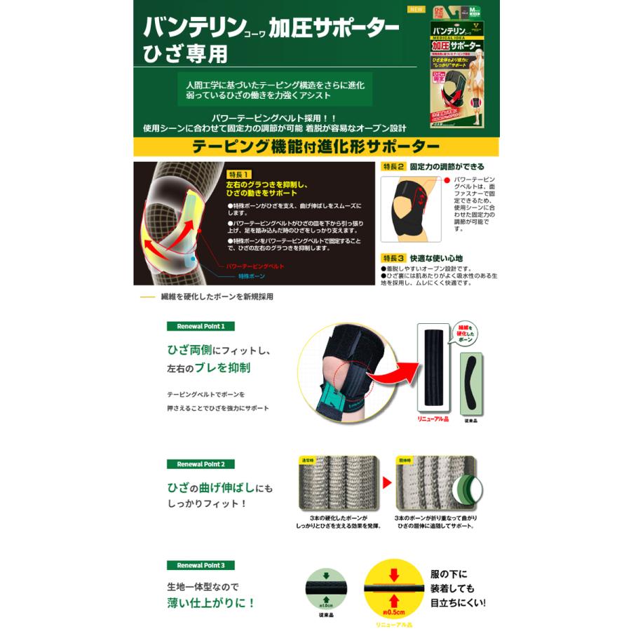 正規激安 ひざ専用 バンテリンコーワサポーター ゆったり大きめllサイズ ブラック 1枚入 サポーター
