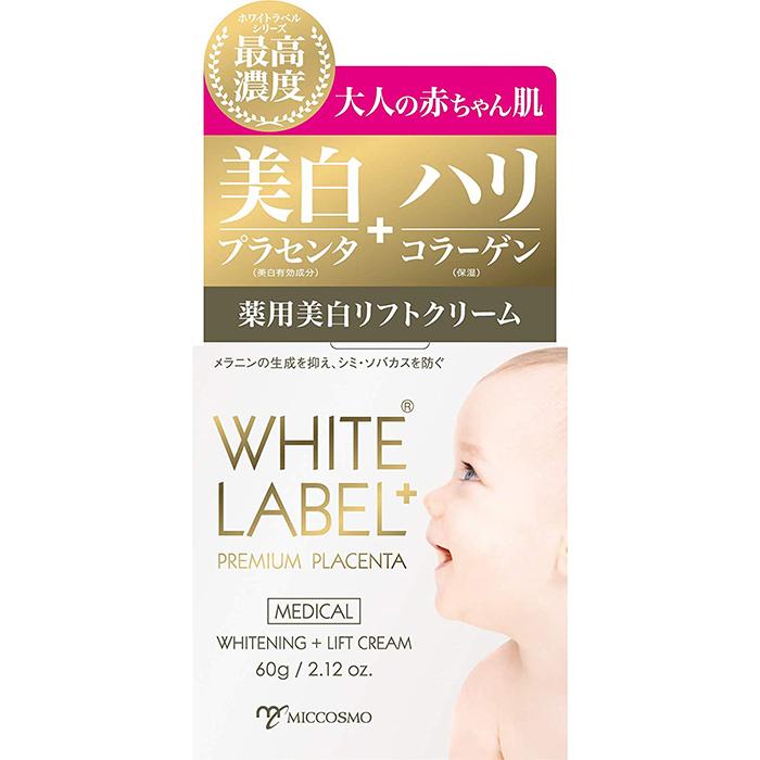ホワイトラベルプラス 薬用プラセンタの美白リフトクリーム 60g[医薬部外品]｜kenko-ex