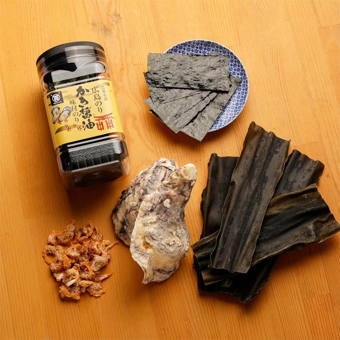 マルヒャク 広島海苔 かき醤油味付のり 8切角40枚入り x1個(マルヒャク