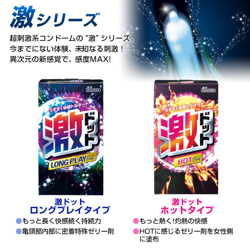 ジェクス コンドーム 2箱セット 激ドット ホットタイプ 8個入り