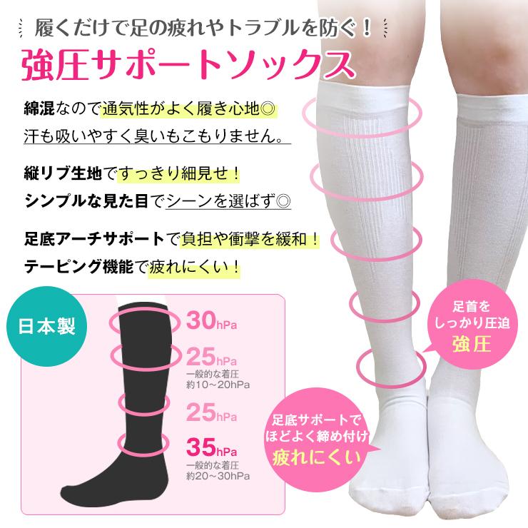 究極 足裏ツボ押し 強圧 サポート 着圧ソックス 着圧ストッキング 3足
