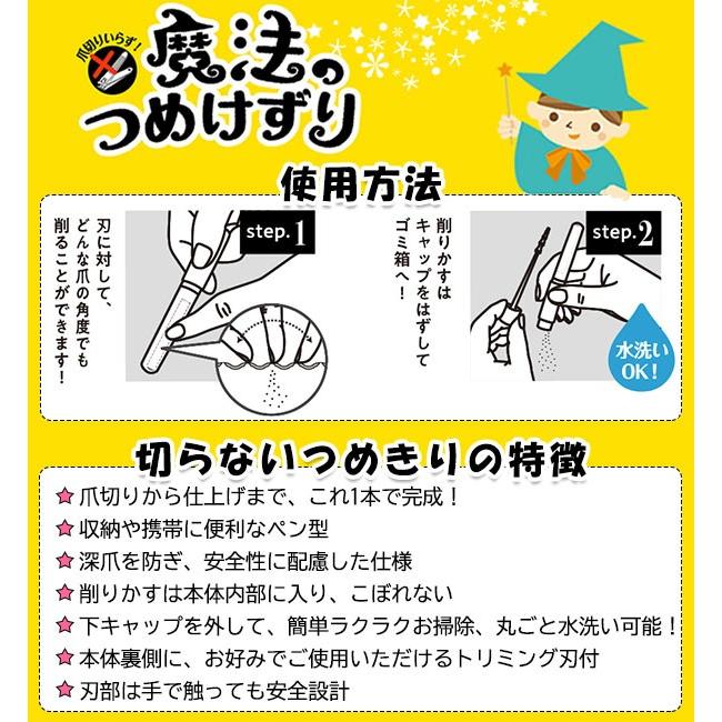 削る爪切り 魔法のつめけずり 手爪 足爪 簡単 安全 爪削り 爪やすり 爪とぎ 深爪防止 日本製 ネイルケア メール便送料無料 Tumekezuri 健康fan日興メディカル 通販 Yahoo ショッピング