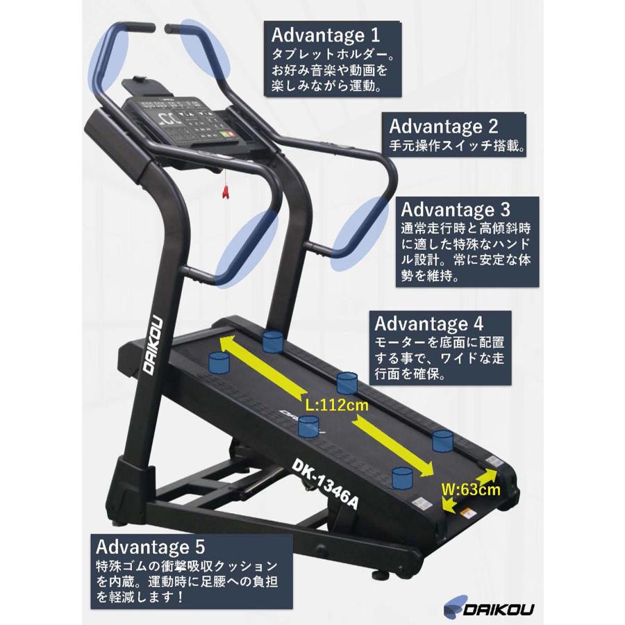 DAIKOU（ダイコー） ルームランナー 電動 静音 準業務用 高傾斜モデル