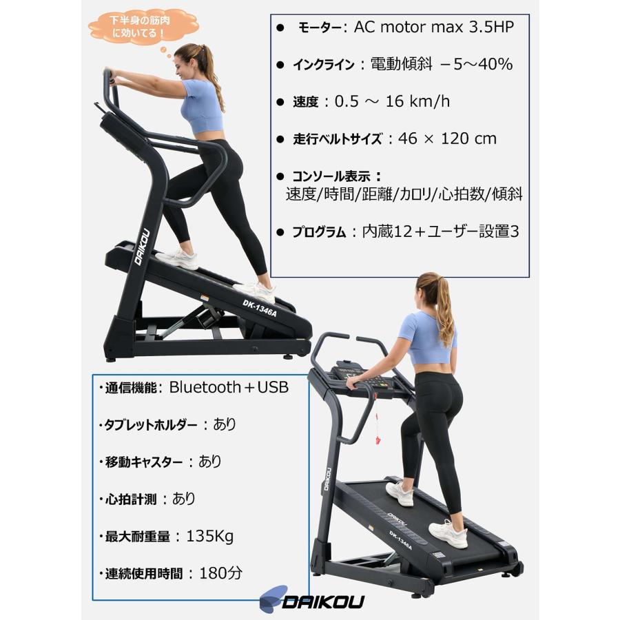 DAIKOU（ダイコー） ルームランナー 電動 静音 準業務用 高傾斜モデル