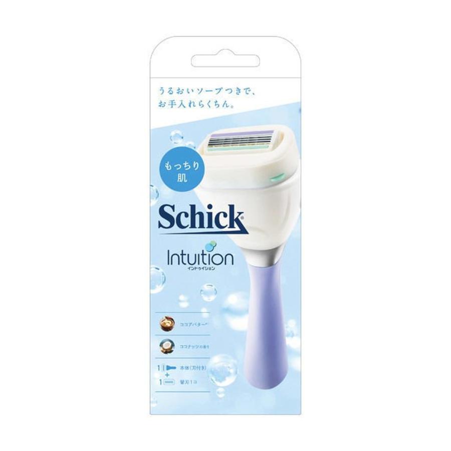 536円 人気提案 あわせ買い2999円以上で送料無料 Schick イントゥイション もっちり肌 スリムホルダー ホルダーに装着済み刃 替刃1コ 女性 用カミソリ