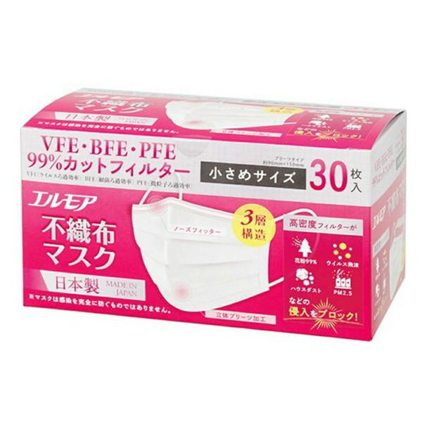 (貨物輸送無料・まとめ買い×6個仕掛ける)カミ商事 エルモア 不織布恍ける 小さめ大きさ 30枚入 マスク-ダイエット、健康