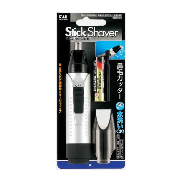 (送料無料・まとめ買い×6個セット)スティックシェーバー 防水 AL 鼻毛カッター 貝印の画像