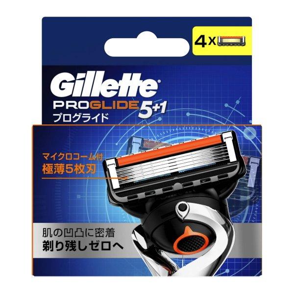 (送料無料・まとめ買い×6個セット)P&G ジレット プログライド マニュアル 替刃 4B 4個入_1