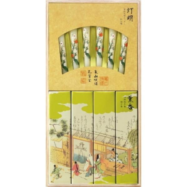 (送料無料・まとめ買い×6個セット)カメヤマ 特撰絵巻 吟撰仙年香と蜜蝋 桐