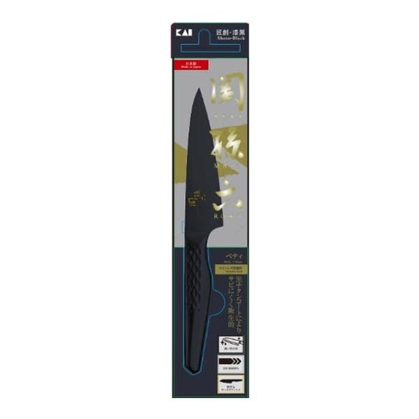 (送料無料・まとめ買い×8個セット)貝印 関孫六 匠創 漆黒 ペティ 120mmの画像