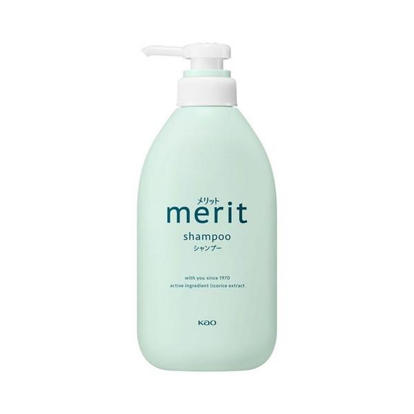 (送料無料・まとめ買い×9個セット)花王 メリット シャンプー ポンプ 本体 450mL 医薬部外品の画像