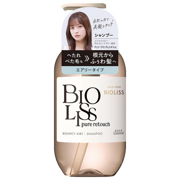 (送料無料・まとめ買い×12個セット)コーセーコスメポート ビオリス ピュアレタッチ ぺたふぅわ シャンプー 480ml 本体 エアリータイプの画像