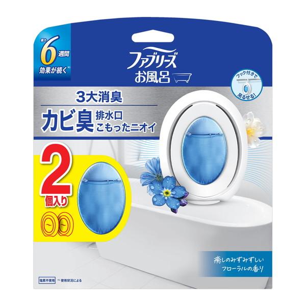 (送料無料・まとめ買い×12個セット)ファブリーズ お風呂用 消臭剤 置き型 みずみずしいフローラルの香り P&G 7mL×2個入