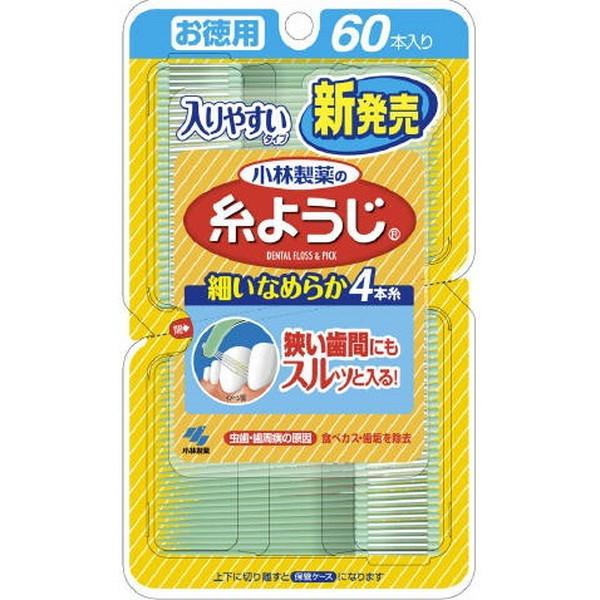 小林製薬 - (貨物輸送無料・まとめ買い×12個仕かける)入り分かりやすい糸ようじ お徳用 (60本入)