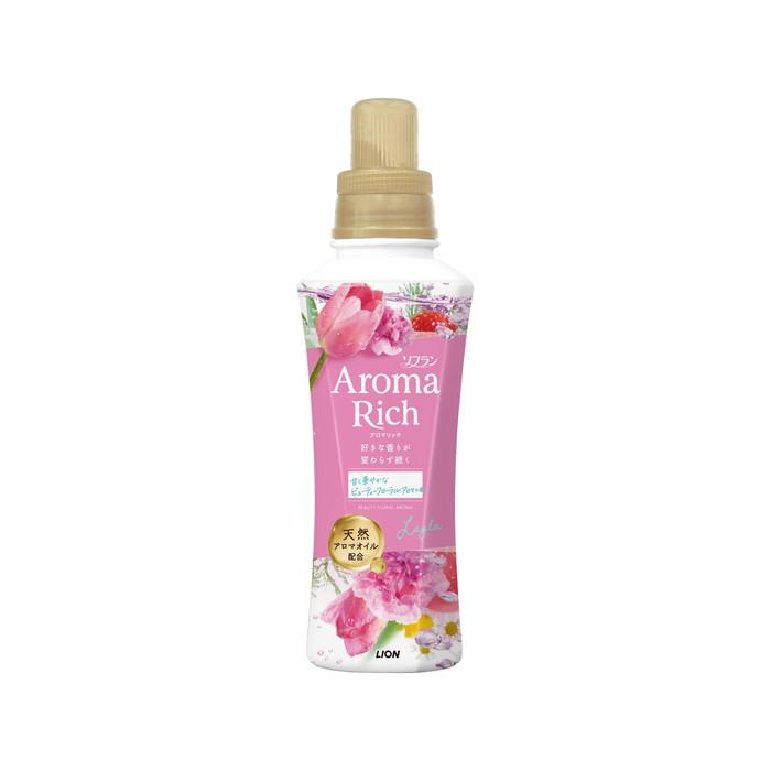 (送料無料・まとめ買い×16個セット)ライオン ソフラン アロマリッチ レイラ 本体 480ml 柔軟剤の画像
