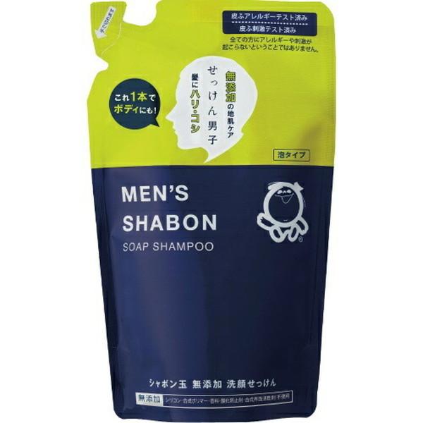 (送料無料・まとめ買い×20個セット)シャボン玉石けん メンズ シャボンソープ シャンプー つめかえ 420ml