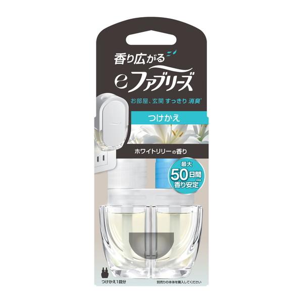 (送料無料・まとめ買い×21個セット)香り広がる eファブリーズ ホワイトリリーの香り つけかえ 26mL P\u0026Gの画像