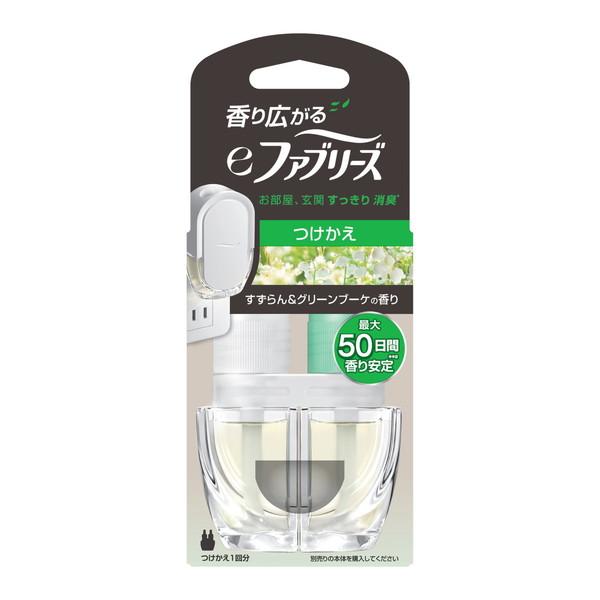 (送料無料・まとめ買い×21個セット)香り広がる eファブリーズ すずらん \u0026 グリーンブーケの香り つけかえ 26mL P\u0026Gの画像