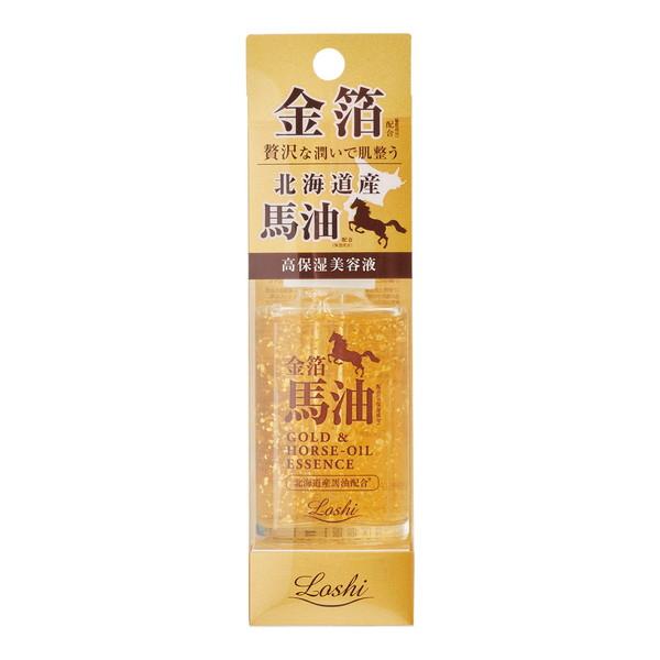 (送料無料・まとめ買い×24個セット)コスメテックスローランド ロッシ モイストエイド 金箔 馬油 高保湿美容液 30mLの画像