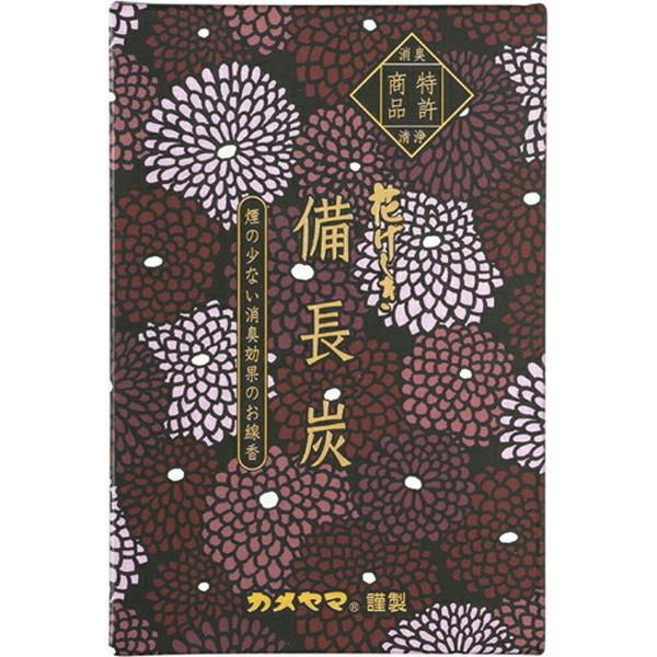 (送料無料・まとめ買い×40個セット)カメヤマ 花げしき 備長炭 徳用大型240g  煙の少ない仏事用お線香 長さ:約13.5cm 燃焼時間約25分