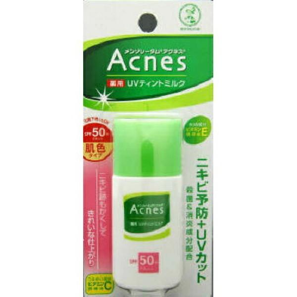 【送料無料・まとめ買い×48個セット】ロート製薬 メンソレータム アクネス 薬用UVティントミルク 30g