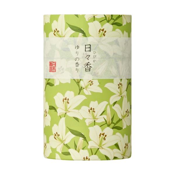 (送料無料・まとめ買い×48個セット)日本香堂 筒型 線香 日々香 ゆりの香り 95g お線香の画像