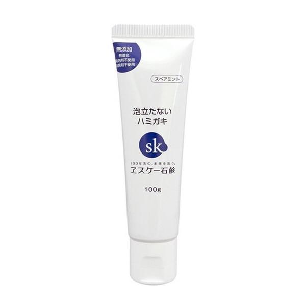 (送料無料・まとめ買い×48個セット)泡立たない ハミガキ スペアミント 100g エスケー石鹸 歯磨き粉の画像