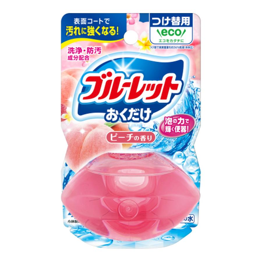 (送料無料・まとめ買い×48個セット)小林製薬 液体ブルーレット おくだけ つけ替用 ピーチの香り 70mlの画像