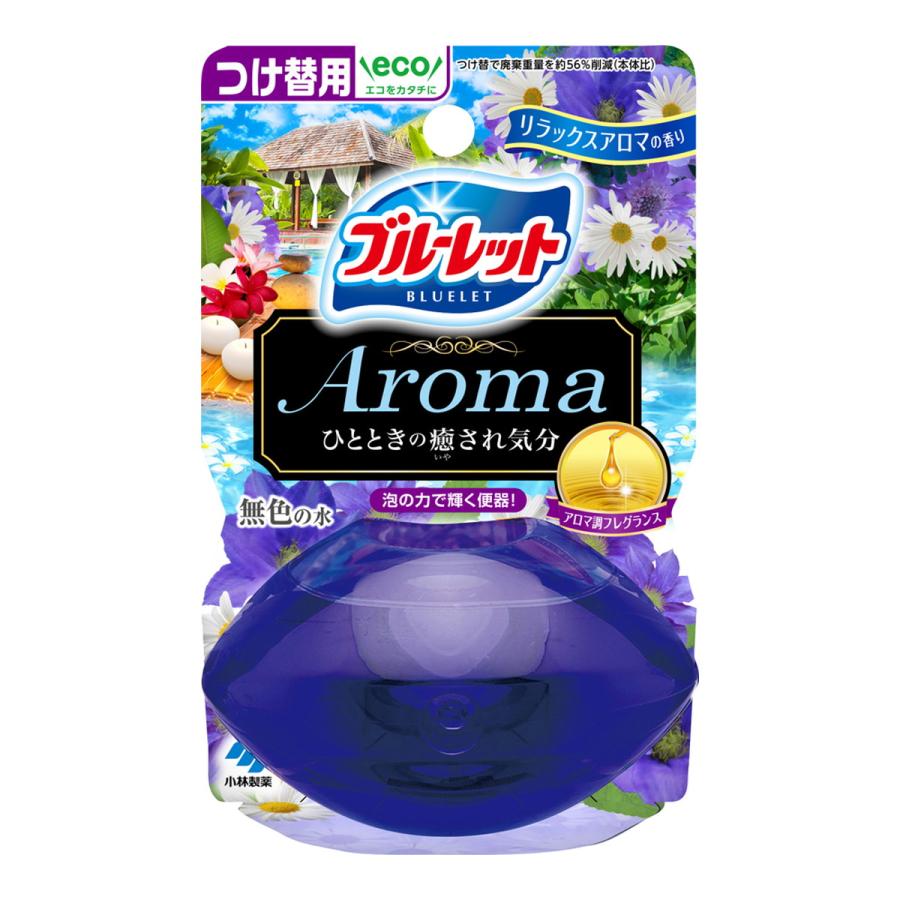 (送料無料・まとめ買い×48個セット)小林製薬 液体ブルーレット おくだけ アロマ つけ替用 リラックスアロマの香り 70mlの画像