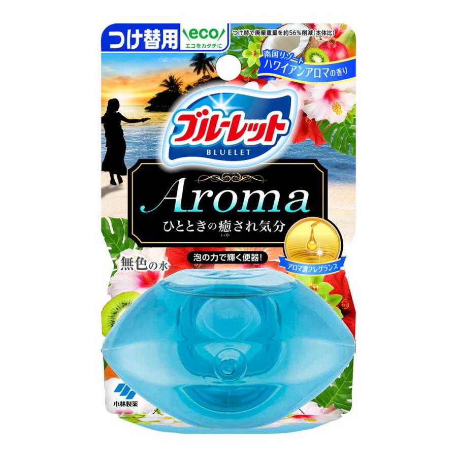 (送料無料・まとめ買い×48個セット)小林製薬 液体ブルーレット おくだけ アロマ つけ替用 南国リゾートハワイアンアロマの香り 70mlの画像