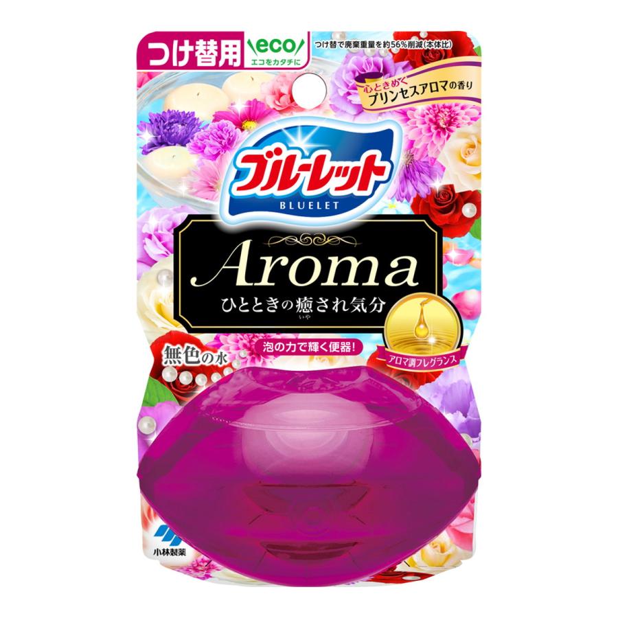 (送料無料・まとめ買い×48個セット)小林製薬 液体ブルーレット おくだけ アロマ つけ替用 心ときめくプリンセスアロマの香り 70mlの画像