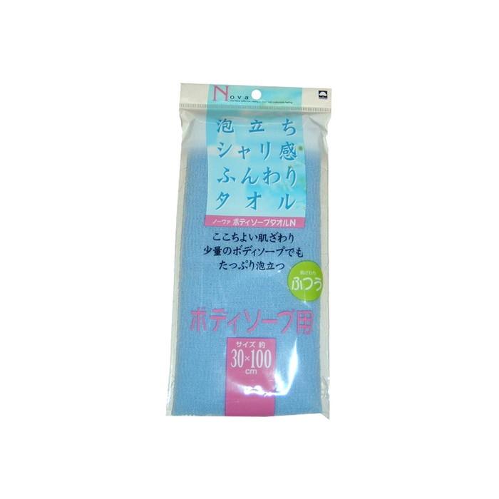 (送料無料・まとめ買い×60個セット)キクロン ノーヴァ ボディソープ用 ボディーソープタオルN ブルー 肌ざわり ふつう ボディタオル_1