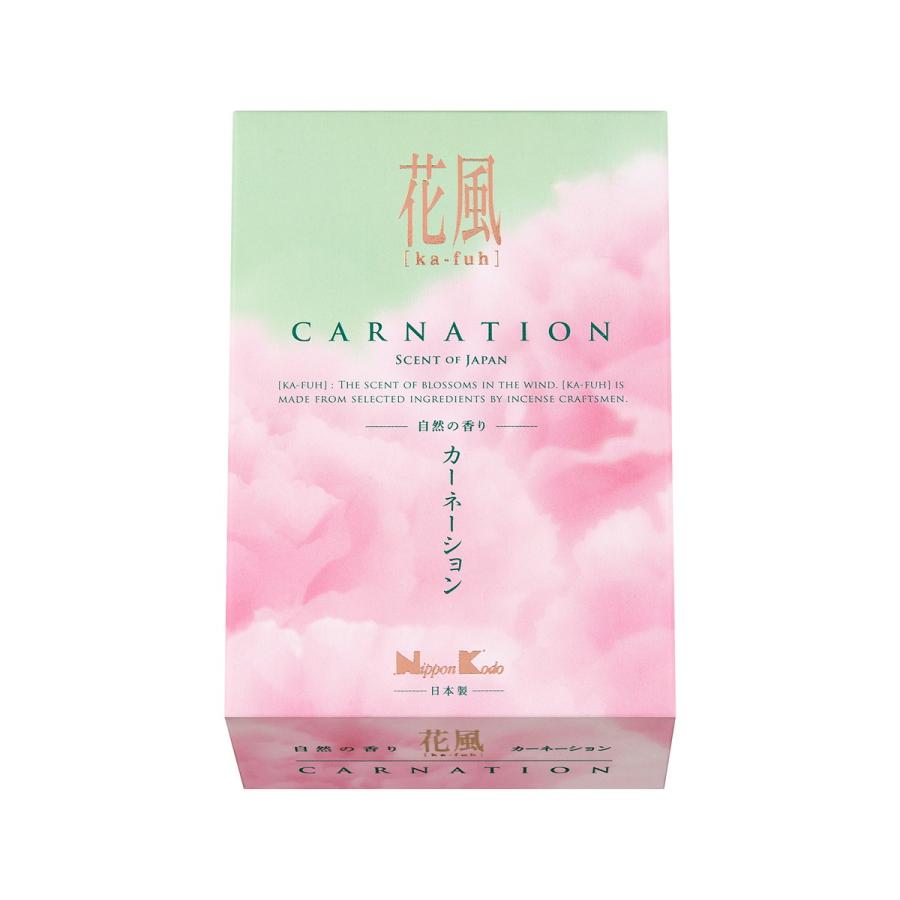 (送料無料・まとめ買い×80個セット)日本香堂 花風 カーネーション ミニ 75g 線香の画像