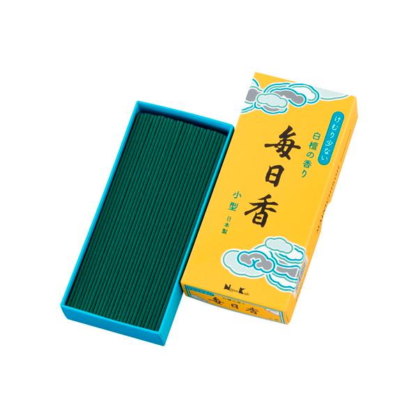 (送料無料・まとめ買い×100個セット)日本香堂 毎日香 けむり少ない 小型 バラ詰 80g 線香の画像