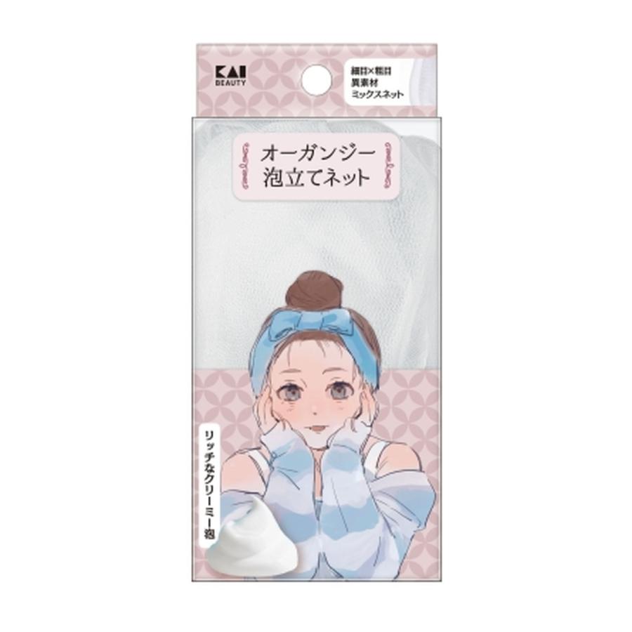(送料無料・まとめ買い×120個セット)貝印 KQ3187 オーガンジー泡立てネット EMO_1